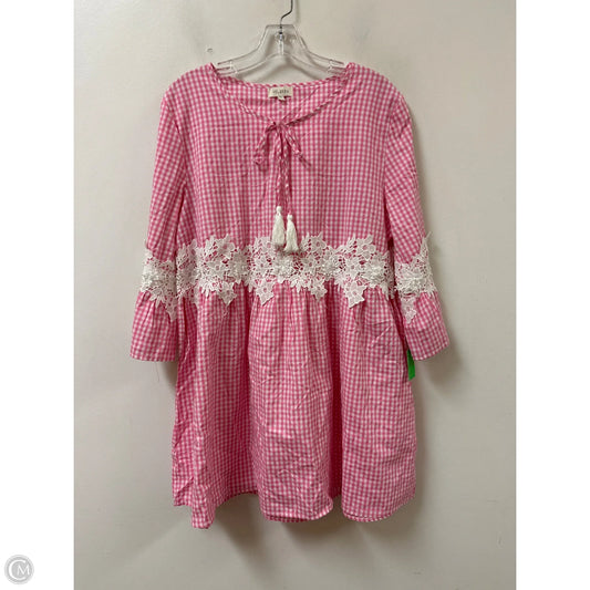 Dress Casual Short By Clothes Mentor In Pink, Size: 1x