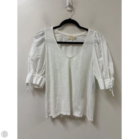 Top 3/4 Sleeve By Nation In White, Size: M