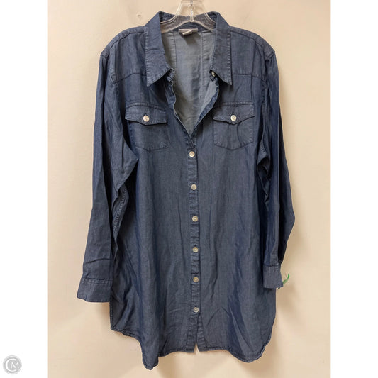 Dress Casual Short By Soft Surroundings In Blue Denim, Size: 2x