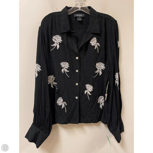Blouse Long Sleeve By Karen Kane In Black, Size: Xl
