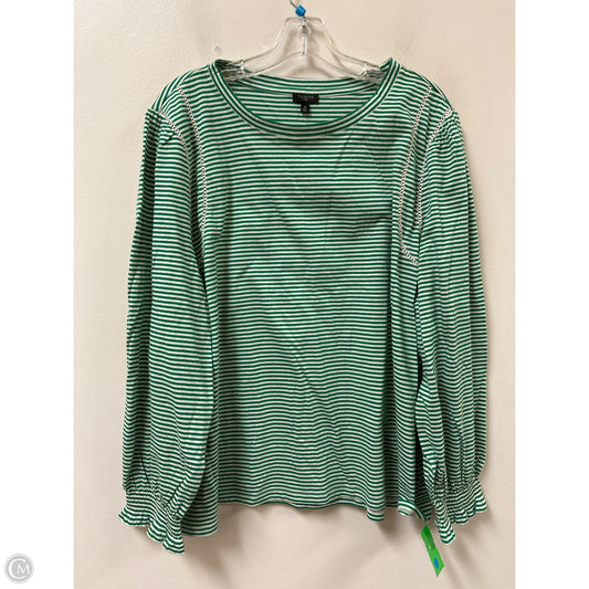Top Long Sleeve By Talbots In Green, Size: 3x