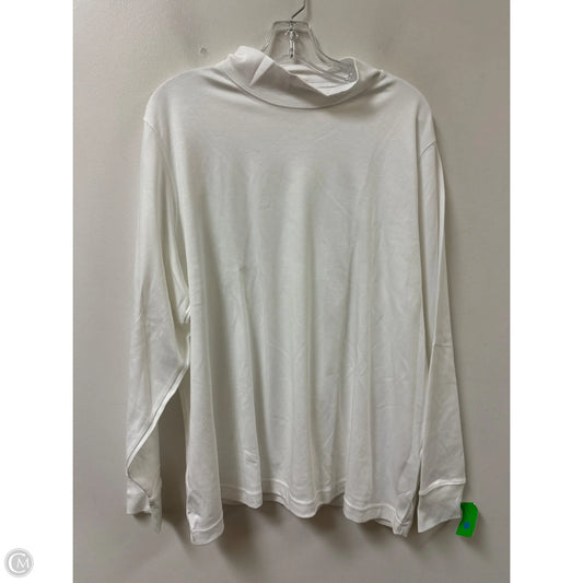 Top Long Sleeve By Lands End In White, Size: 3x