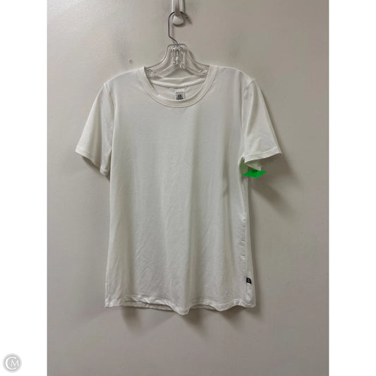 Athletic Top Short Sleeve By Mono B In White, Size: M