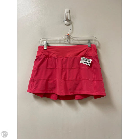 Athletic Skort By Lululemon In Pink, Size: 4