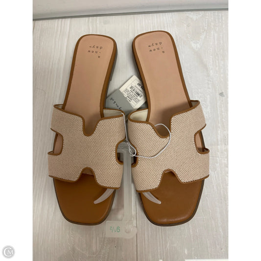 Sandals Flats By A New Day In Tan, Size: 9.5