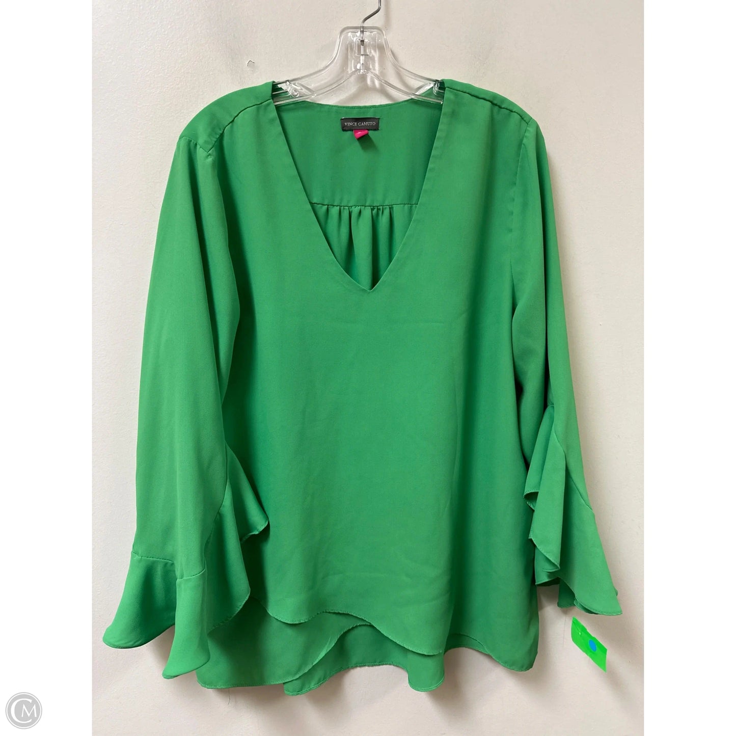 Top Long Sleeve By Vince Camuto In Green, Size: Xl