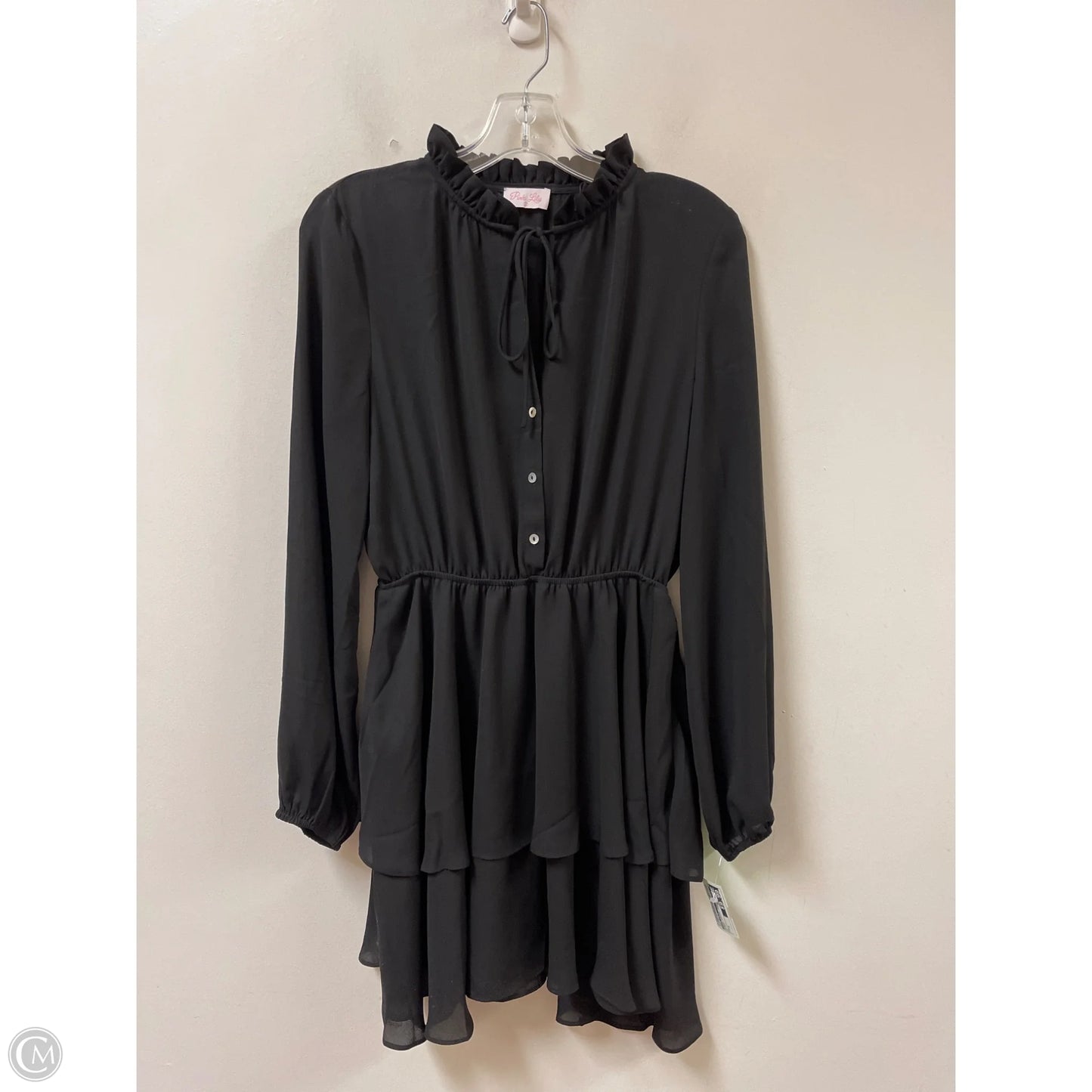 Dress Casual Short By Pink Lily In Black, Size: S