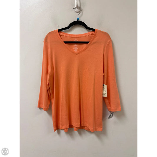 Top Short Sleeve By St Johns Bay In Orange, Size: Xl