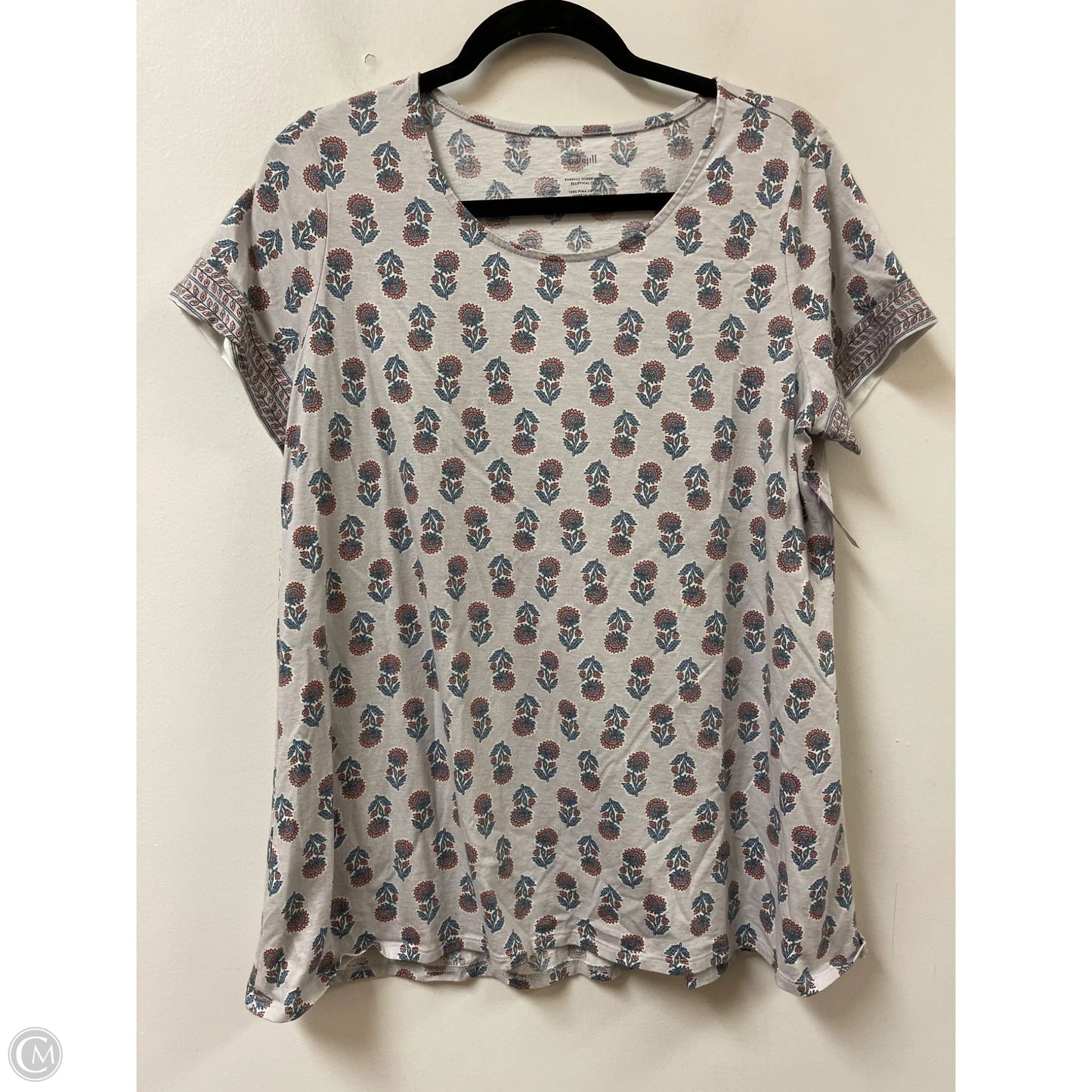 Top Short Sleeve By J. Jill In Grey, Size: M