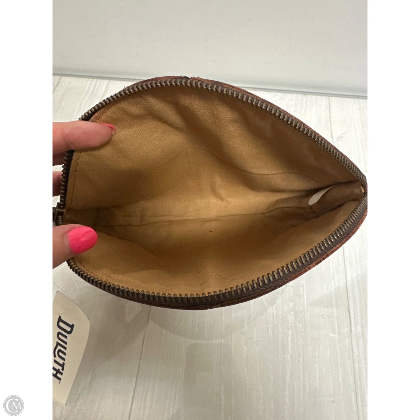 Makeup Bag Leather By Duluth Trading, Size: Small