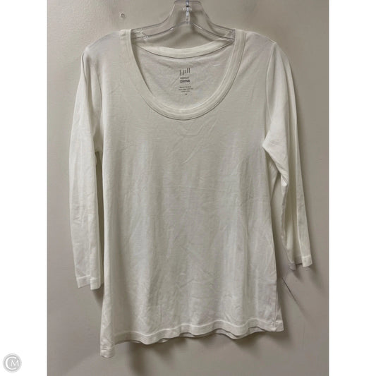 Top Long Sleeve By J. Jill In White, Size: M