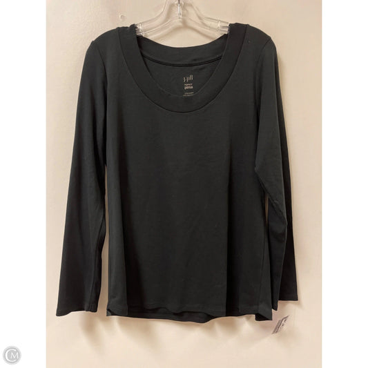 Top Long Sleeve By J. Jill In Black, Size: L