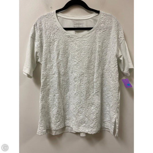 Top Short Sleeve By Pure Jill In White, Size: M