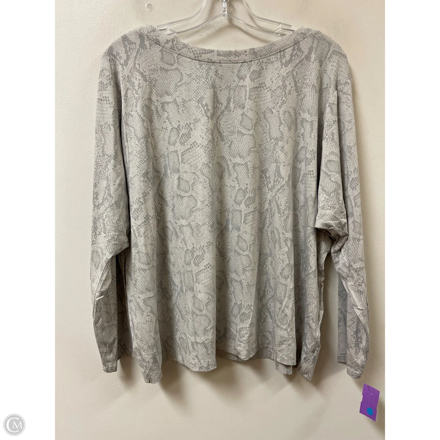 Top Long Sleeve By J. Jill In Snakeskin Print, Size: Lp