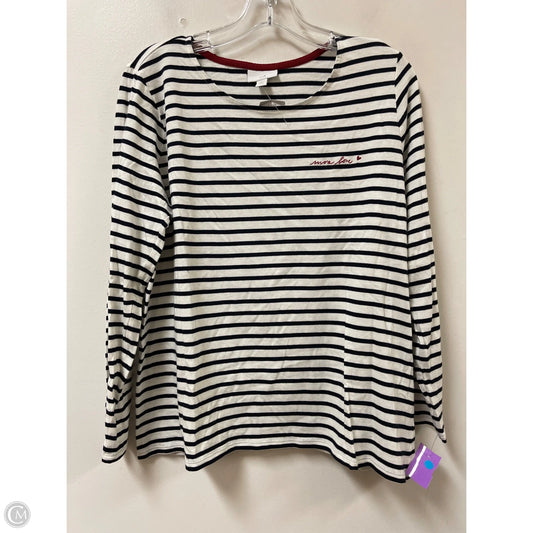 Top Long Sleeve By J. Jill In Striped Pattern, Size: Lp