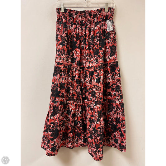 Skirt Maxi By Anthropologie In Black & Red, Size: 10