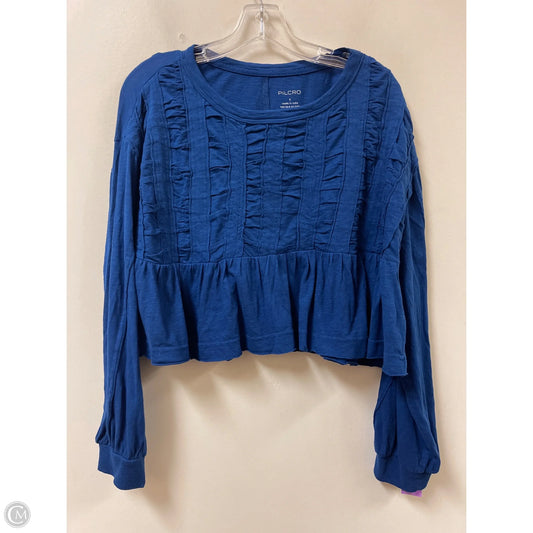 Top Long Sleeve By Pilcro In Blue, Size: S