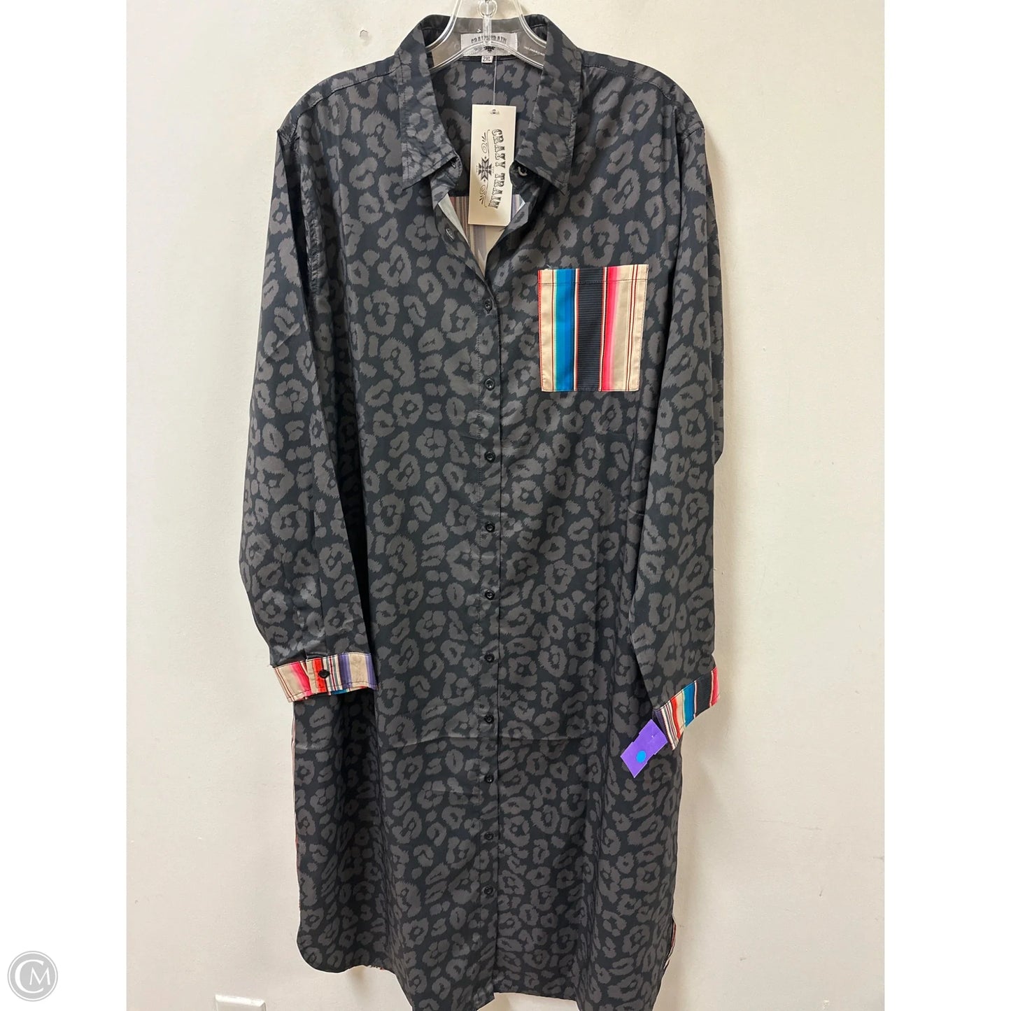Dress Casual Maxi By Crazy Train In Grey, Size: 2x