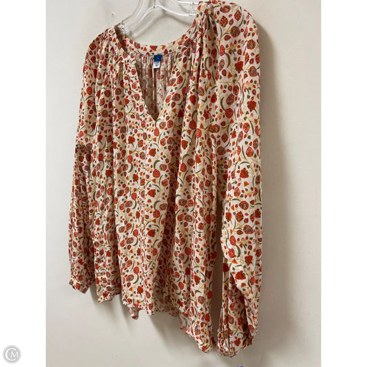 Top Long Sleeve By Old Navy In Floral Print, Size: L