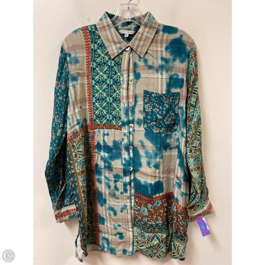 Tunic Long Sleeve By John Mark In Multi-colored, Size: M