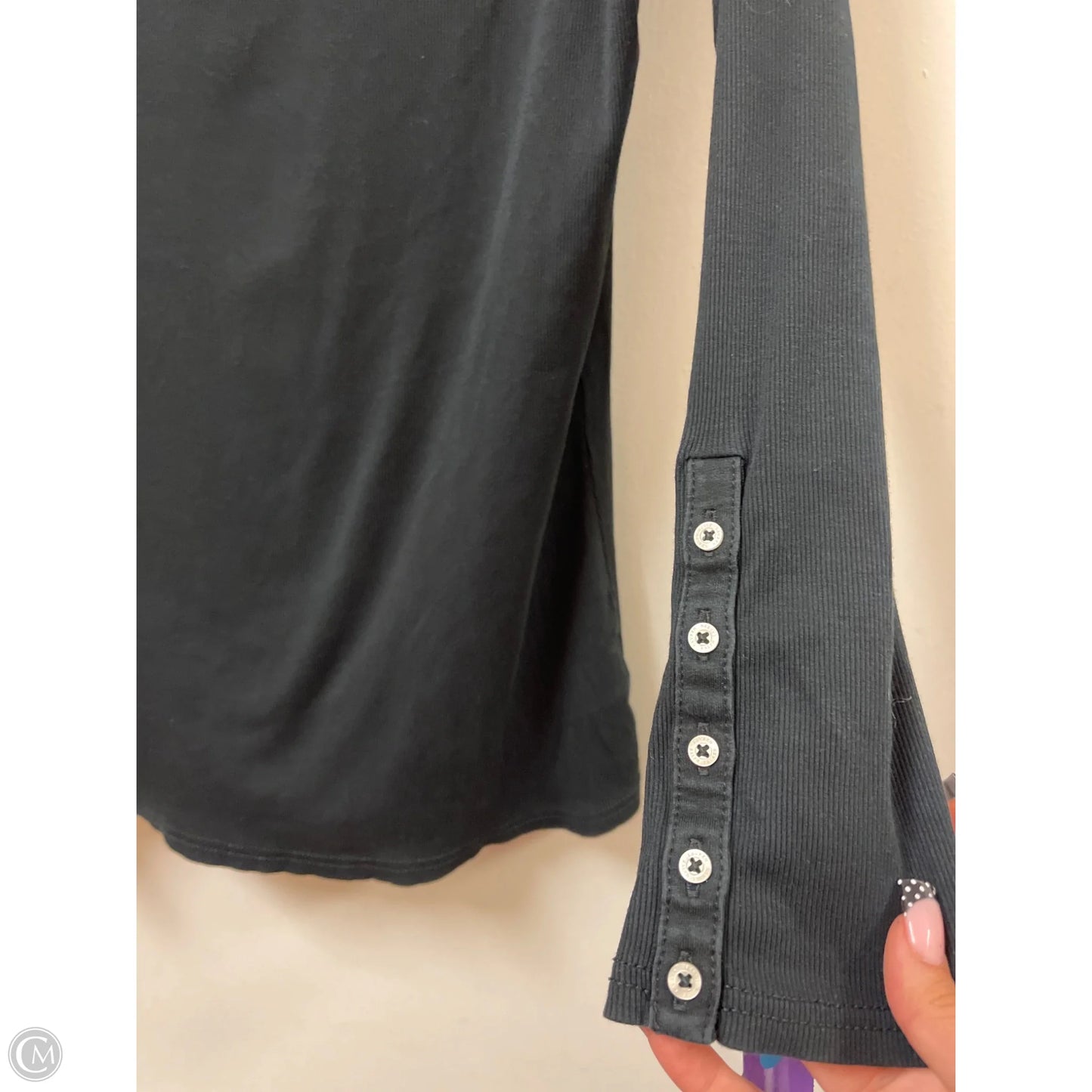 Top Long Sleeve By Lauren By Ralph Lauren In Black, Size: 1x
