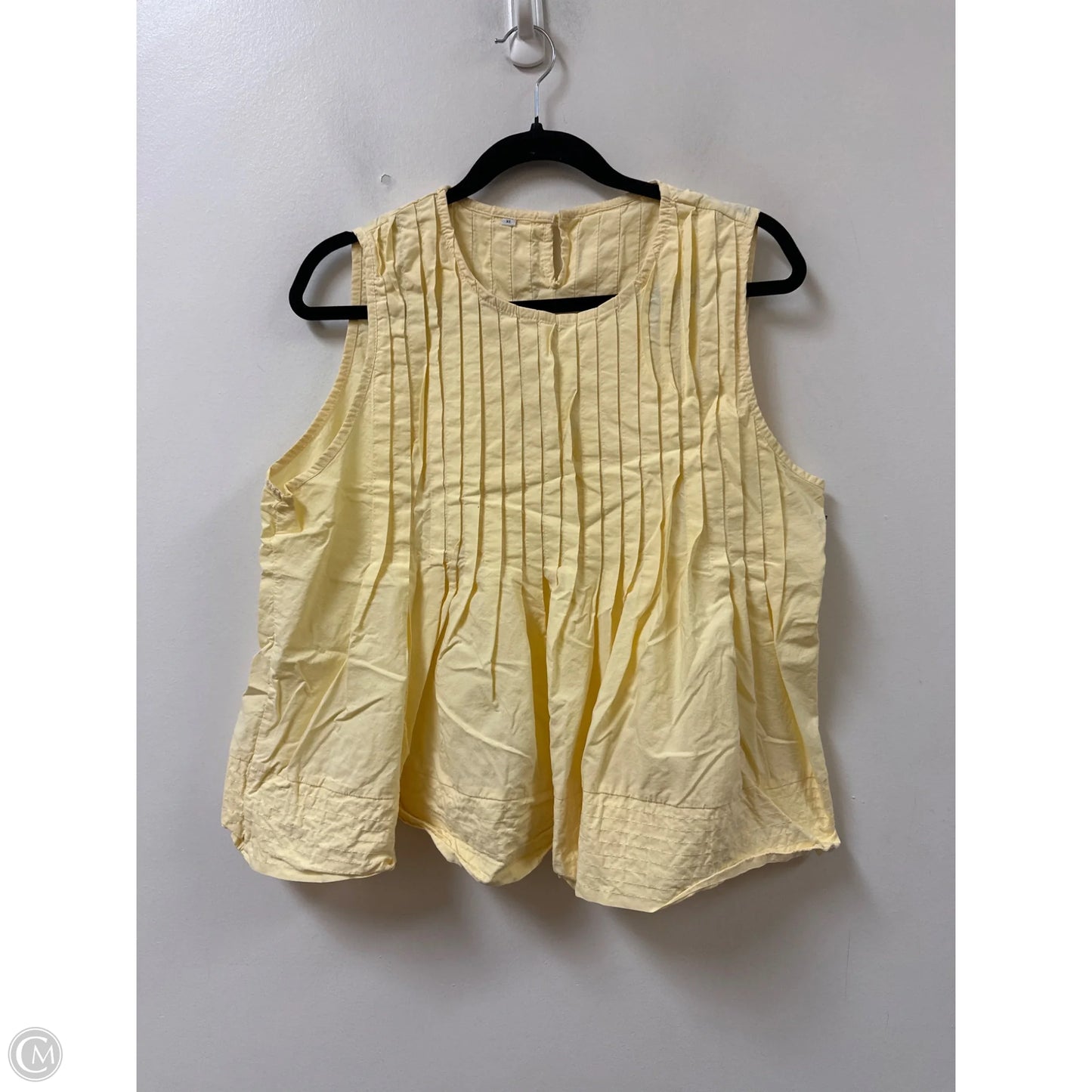 Top Sleeveless By Clothes Mentor In Yellow, Size: Xl