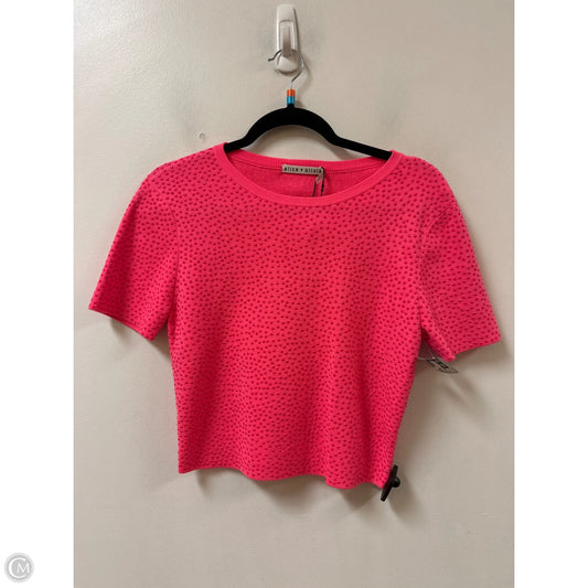 Top Short Sleeve Designer By Alice + Olivia In Pink, Size: L