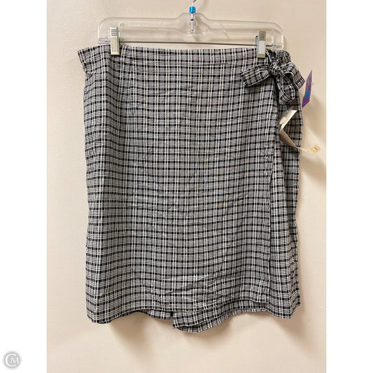 Skirt Midi By Bechamel In Black & White, Size: Xl