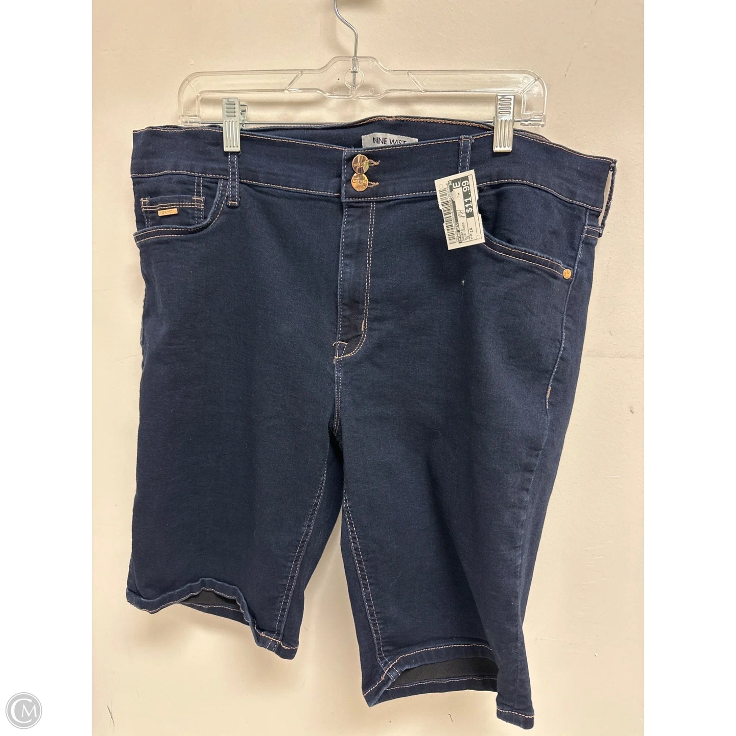 Shorts By Nine West In Blue Denim, Size: 18