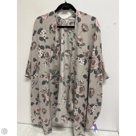 Sweater Cardigan By Clothes Mentor In Floral Print, Size: Osfm