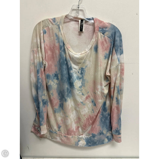 Top Long Sleeve By Glitzy Girlz In Tie Dye Print, Size: S