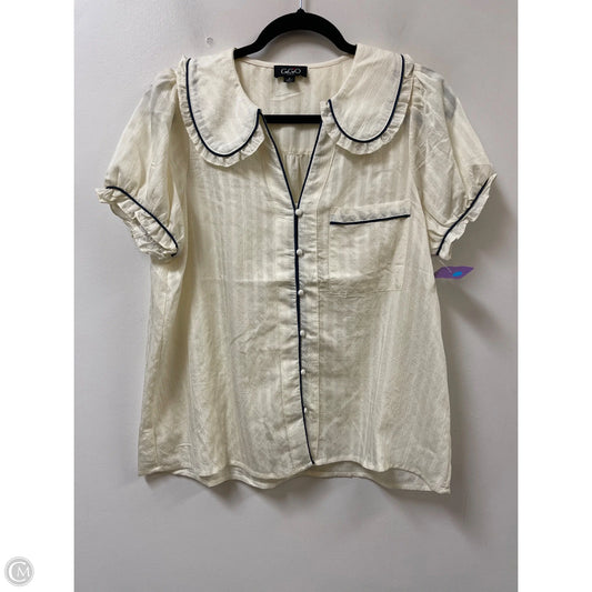 Top Short Sleeve By Gigio In Cream, Size: S