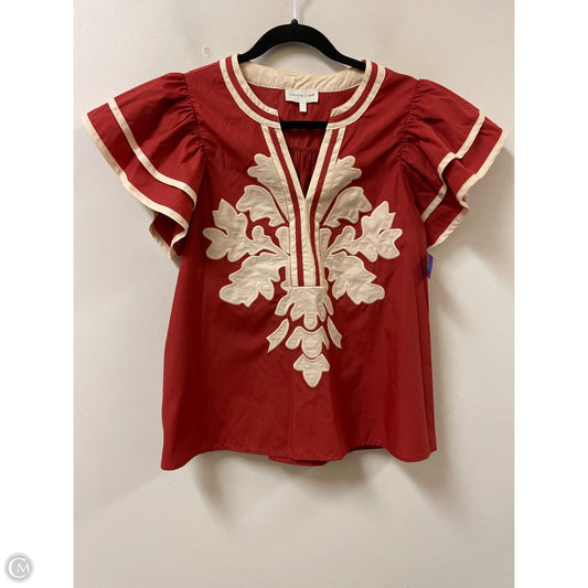 Top Short Sleeve By Entro In Red, Size: S