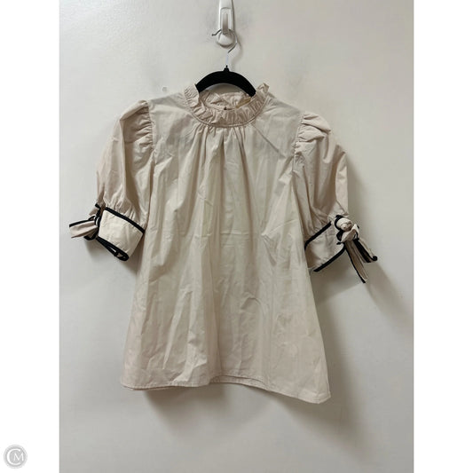 Top Short Sleeve By Entro In Tan, Size: S