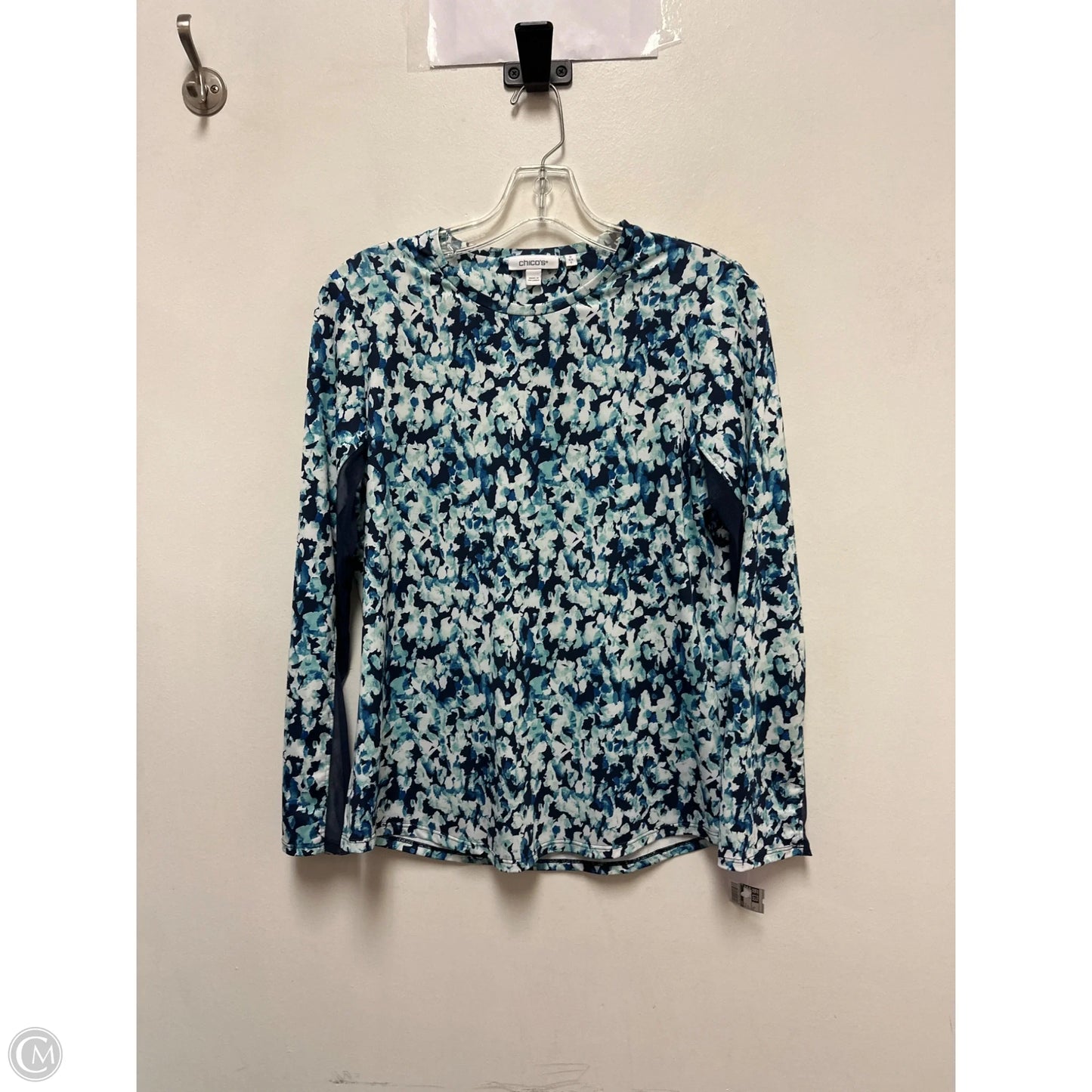 Top Long Sleeve By Chicos In Blue, Size: S