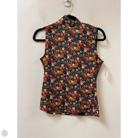 Top Sleeveless By Jules & Leopold In Floral Print, Size: M