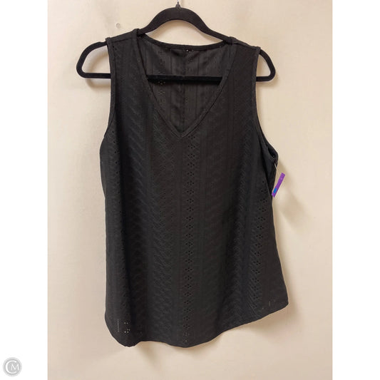 Top Sleeveless By Clothes Mentor In Black, Size: 1x
