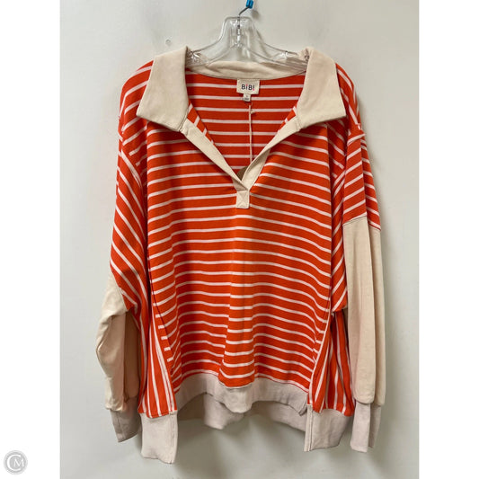 Top Long Sleeve By Bibi In Orange, Size: L