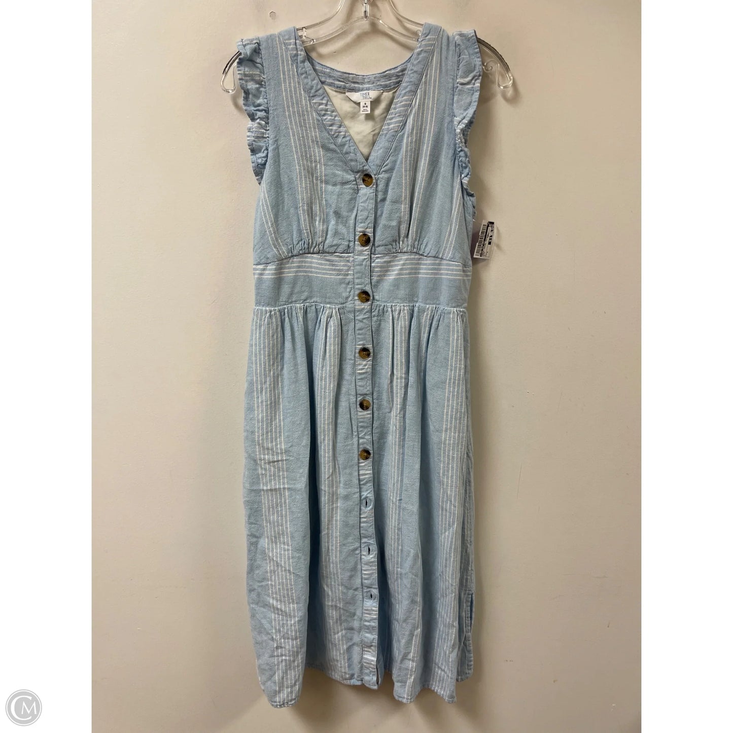 Dress Casual Maxi By Time And Tru In Blue, Size: S