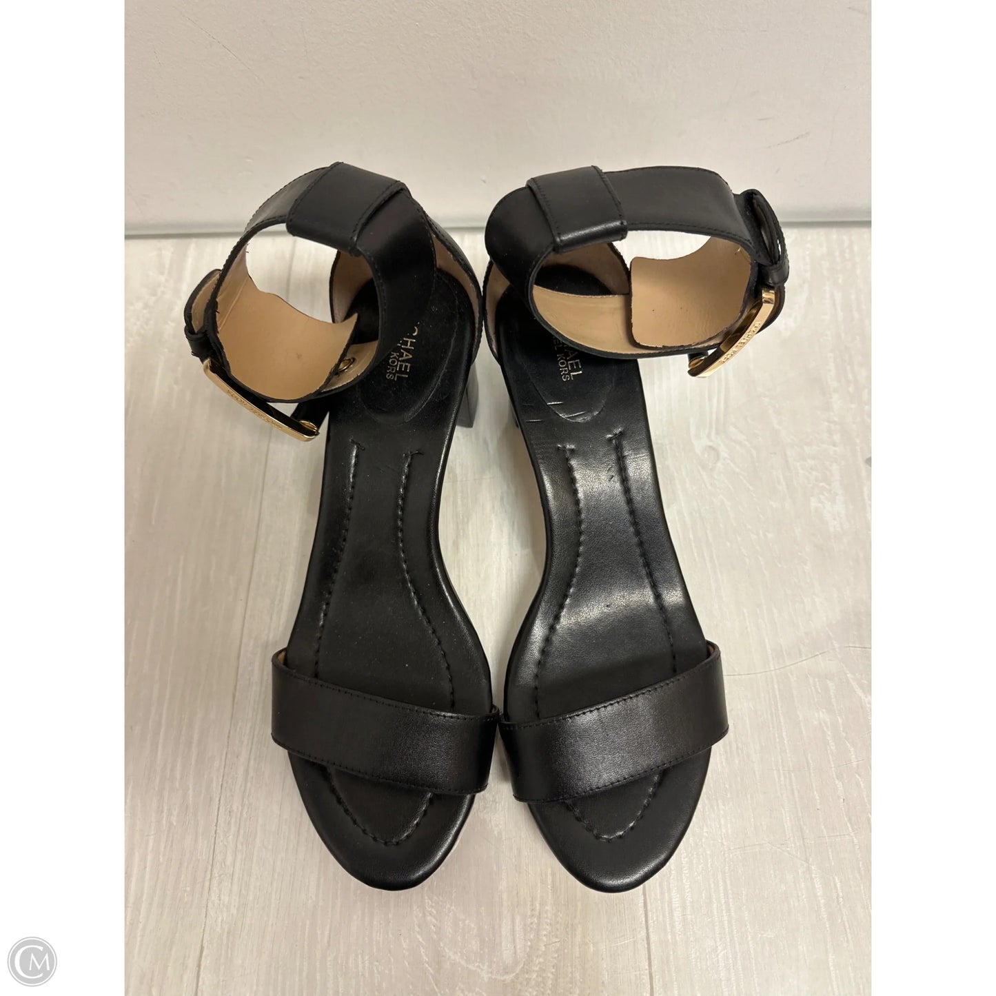 Sandals Heels Block By Michael By Michael Kors In Black, Size: 9