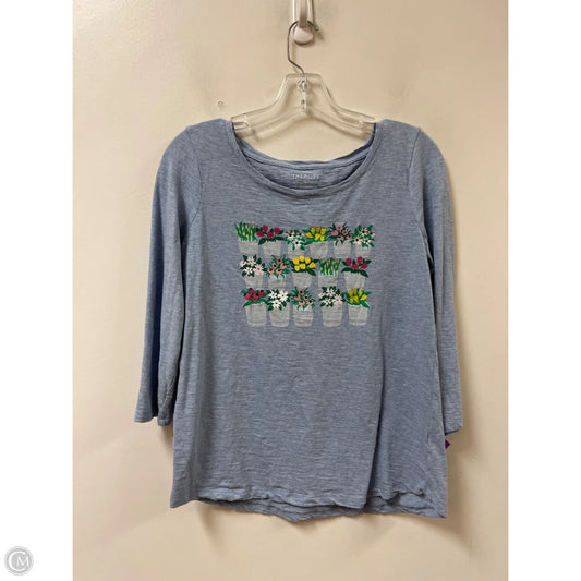 Top Long Sleeve By Talbots In Blue, Size: S
