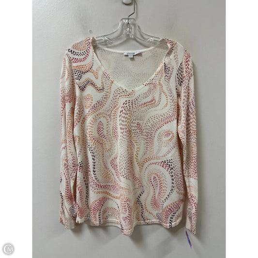 Top Long Sleeve By Chicos In Cream, Size: L