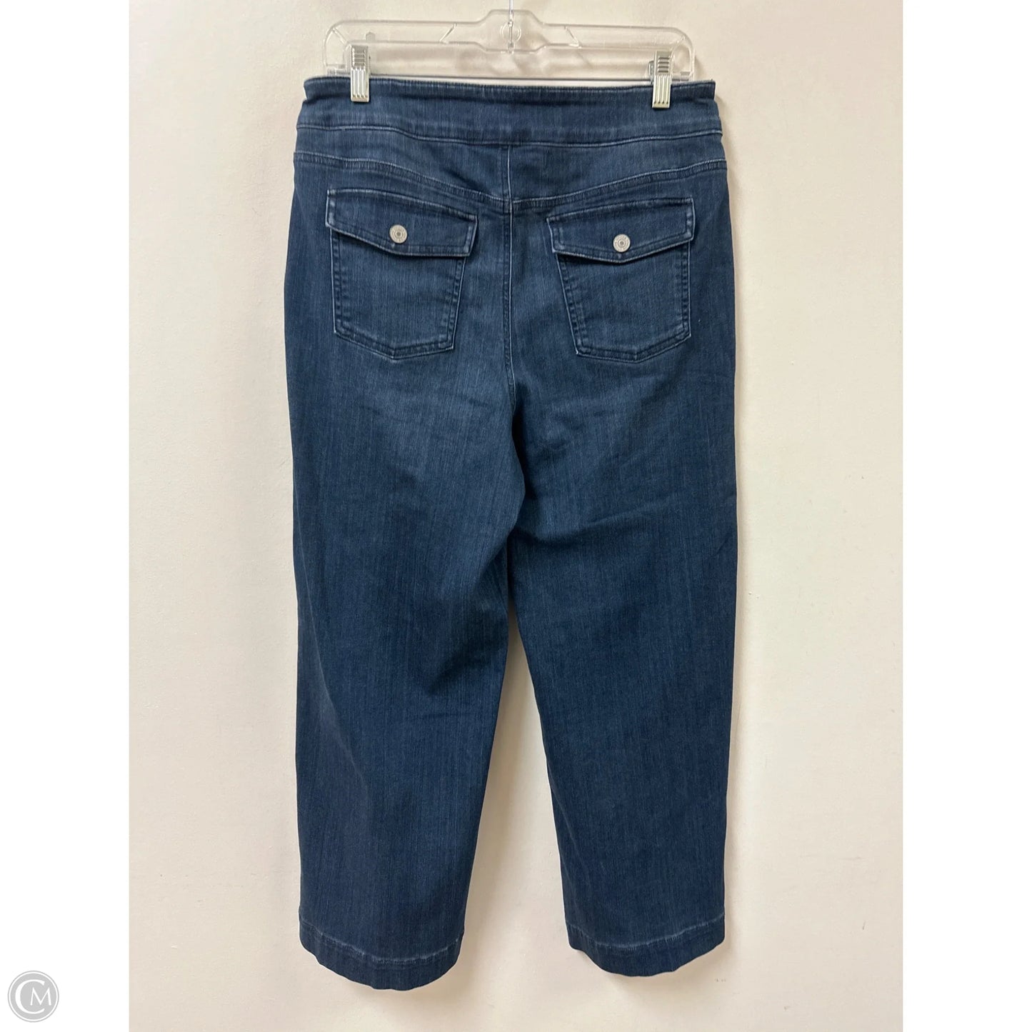 Jeans Flared By Chicos In Blue Denim, Size: 8