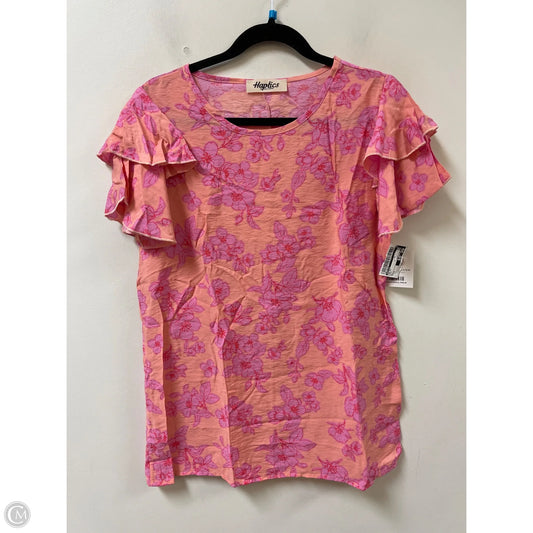 Top Short Sleeve By Haptics In Pink, Size: M