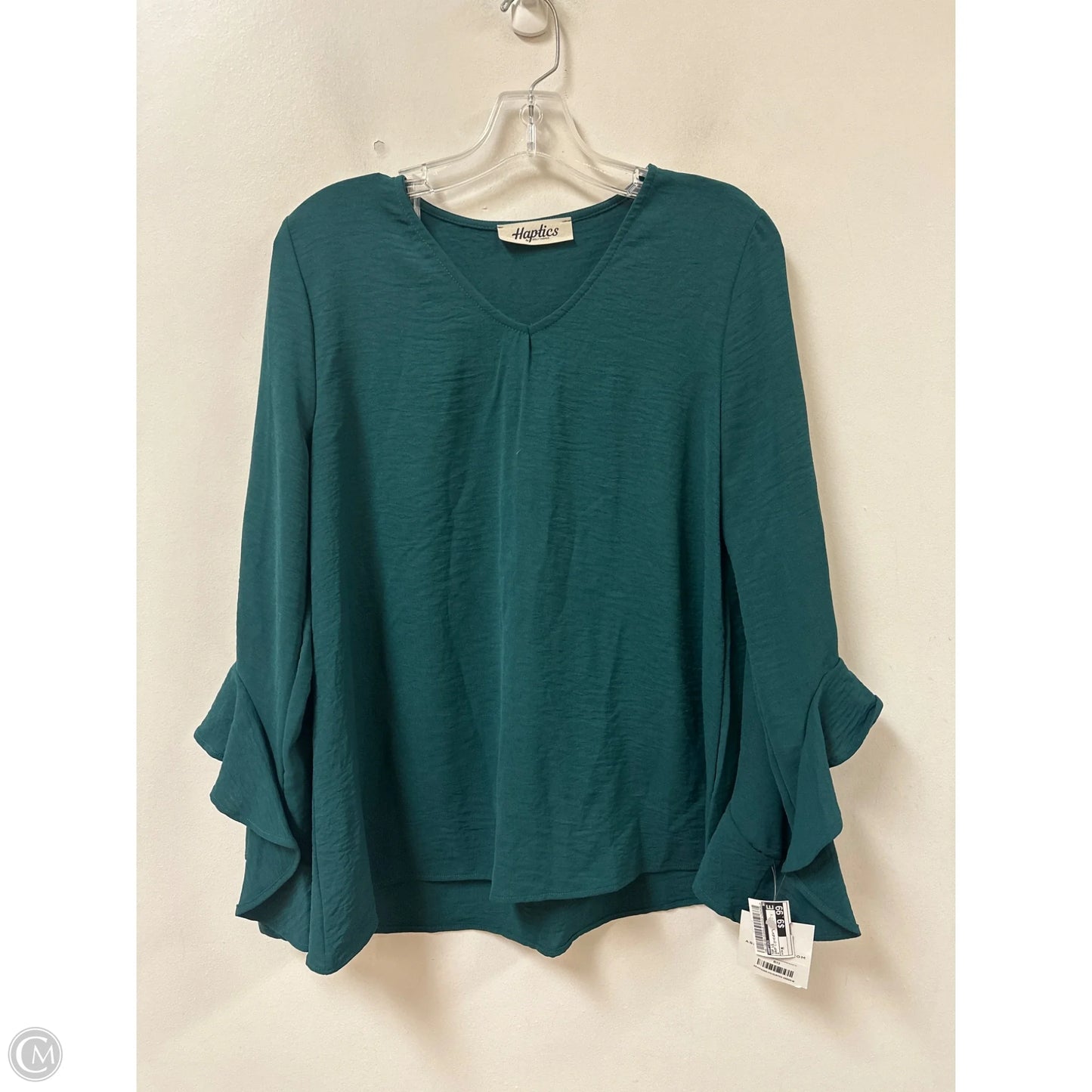 Top Long Sleeve By Haptics In Gold, Size: M