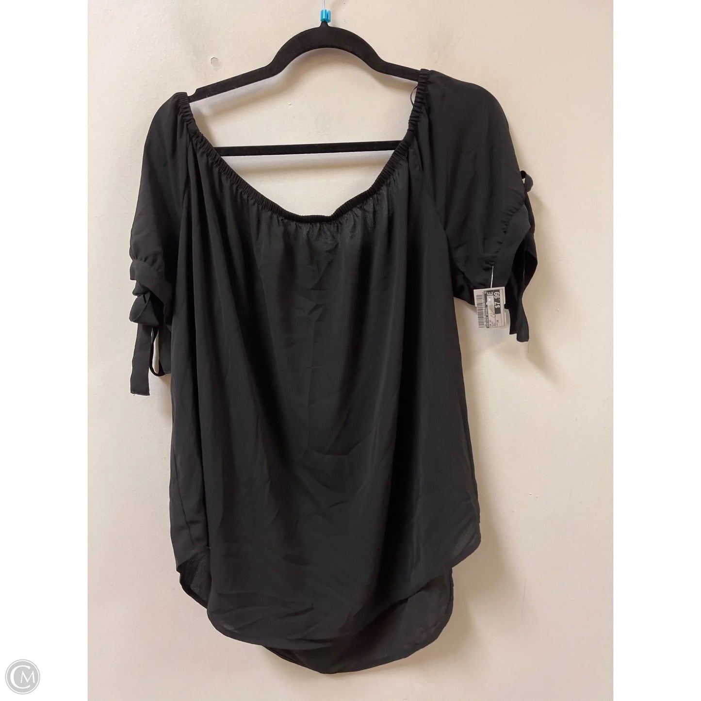 Top Short Sleeve By Ambiance Apparel In Black, Size: 3x