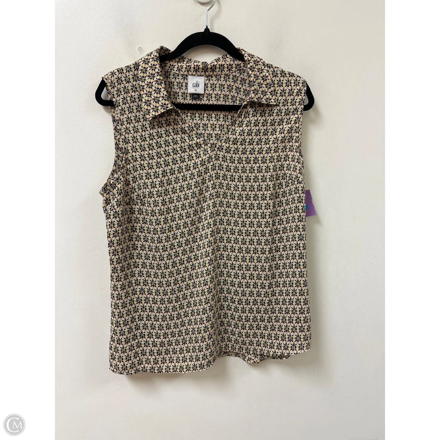 Top Sleeveless By Cabi In Yellow, Size: M