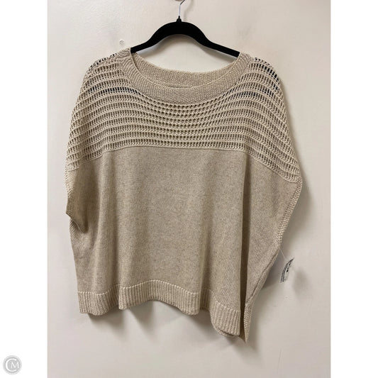 Top Short Sleeve By Max Studio In Tan, Size: M
