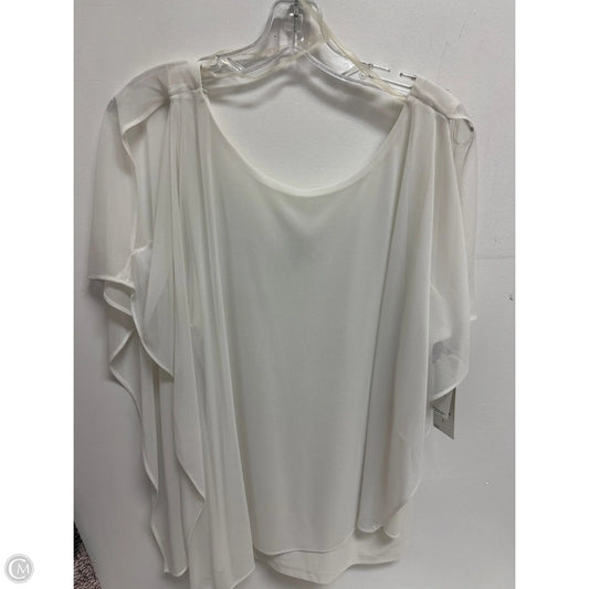 Top Short Sleeve By Clothes Mentor In White, Size: L
