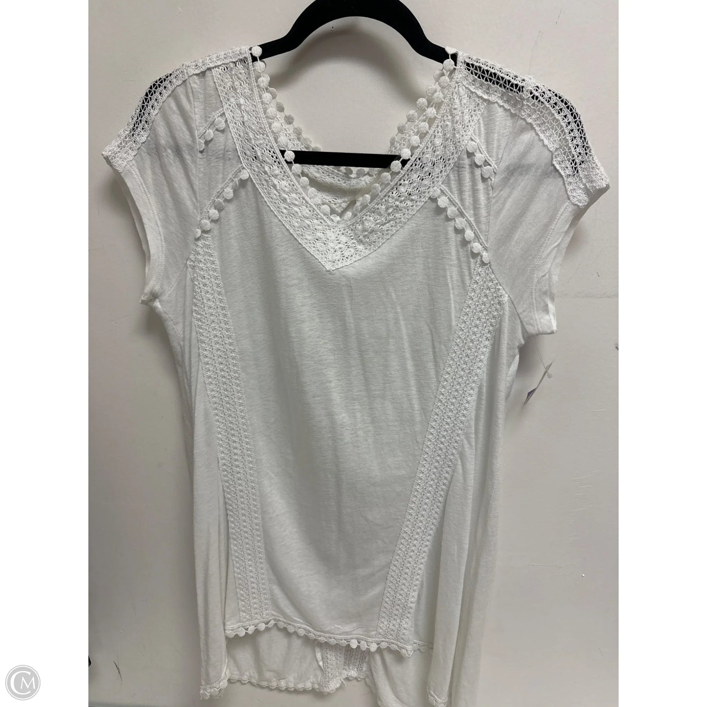 Top Short Sleeve By Cupio In White, Size: M